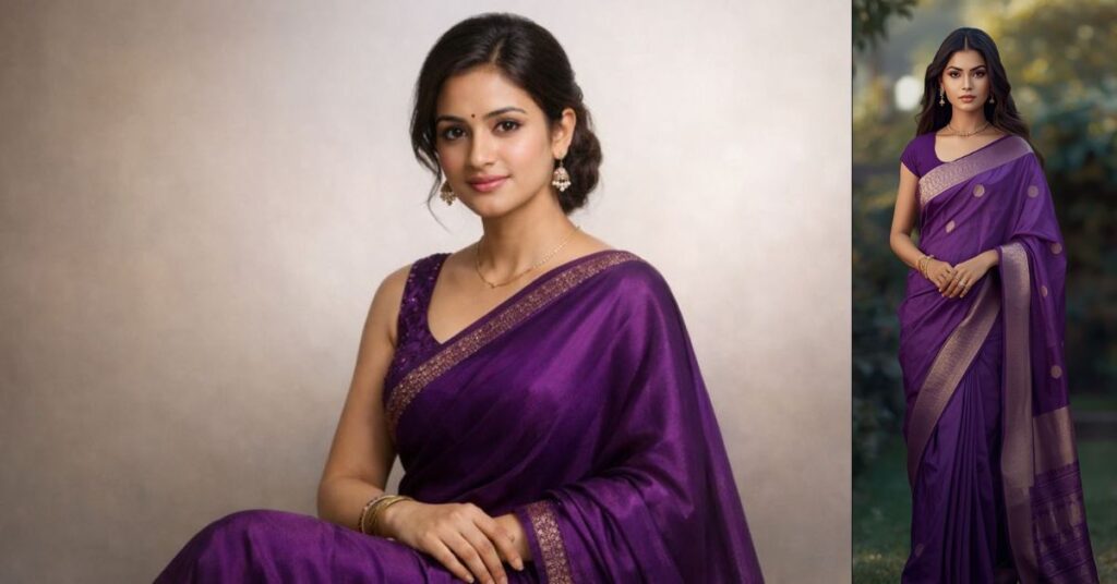 আধুনিক ফ্যাশনে পারপেল শাড়ির নান্দনিক উপস্থাপন
