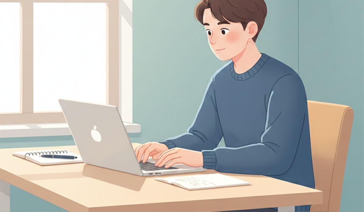 ফ্রিল্যান্সিং কী ও কীভাবে শুরু করবেন শিখছেন এমন একজন তরুণের কাজের দৃশ্য