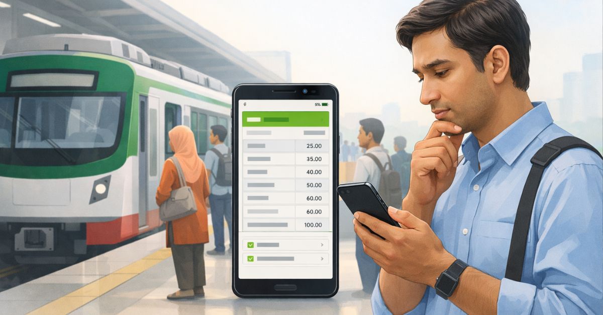 ঢাকায় মেট্রোরেলের ভাড়া চেক করার লিংক
