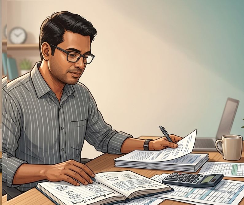 ১ লক্ষ টাকা লোন নিতে চাই বিষয়ক আর্থিক পরিকল্পনা নিয়ে চিন্তা করছেন একজন ব্যক্তি