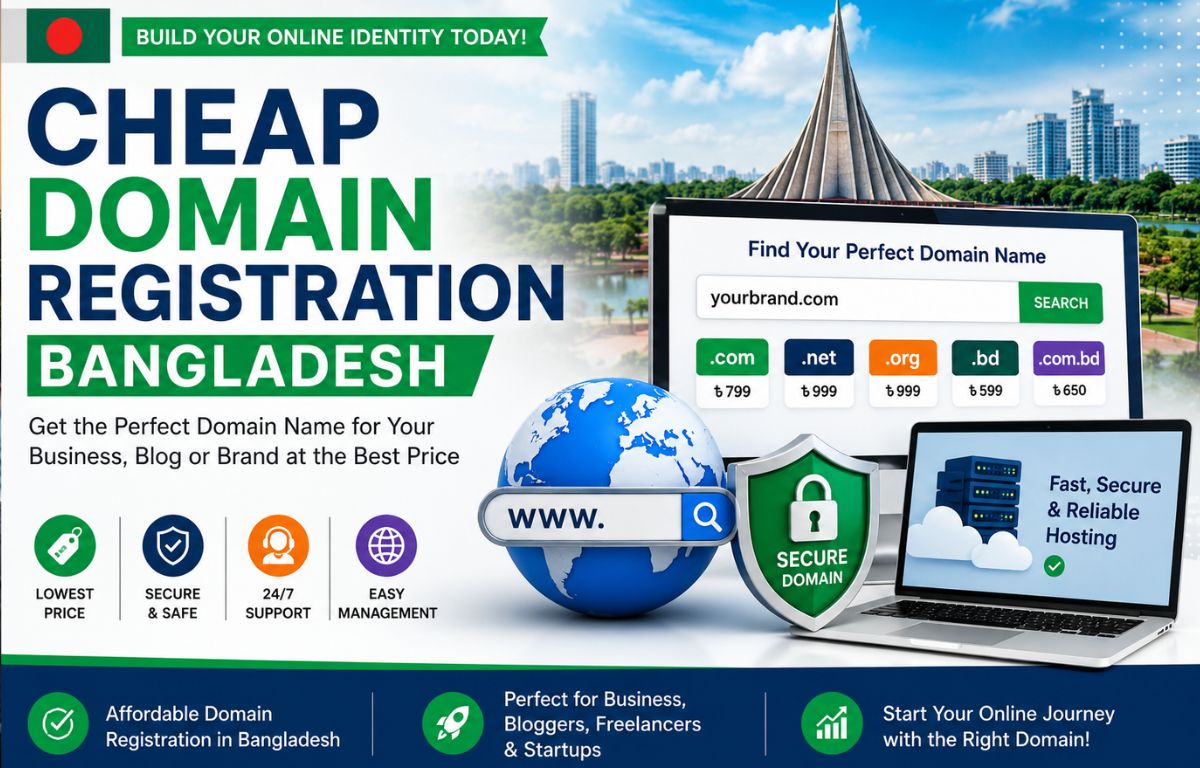 Affordable domain registration services in Bangladesh for businesses, bloggers, freelancers, and startups