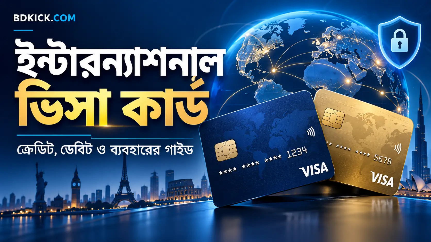 ইন্টারন্যাশনাল ভিসা কার্ড—ক্রেডিট, ডেবিট ও আন্তর্জাতিক পেমেন্ট ব্যবহারের গাইড।