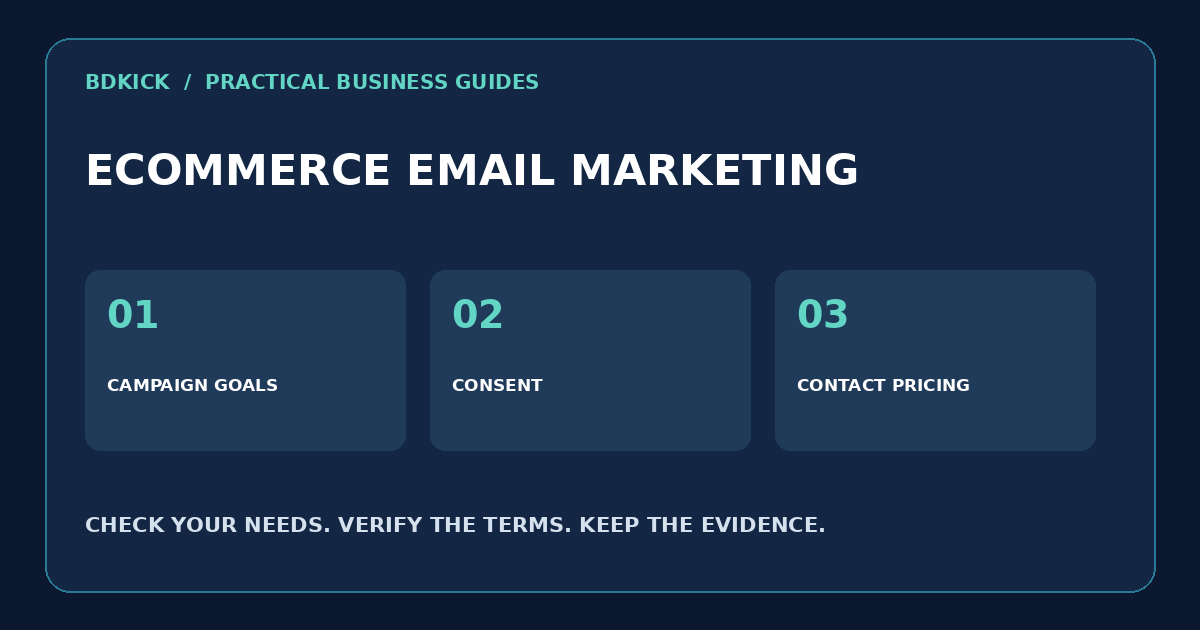 ই-কমার্স Email Marketing Tool যাচাইয়ের তিনটি বিষয়: লক্ষ্য ও audience, Permission সংগ্রহ, Contact pricing